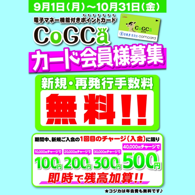 秋のコジカキャンペーン